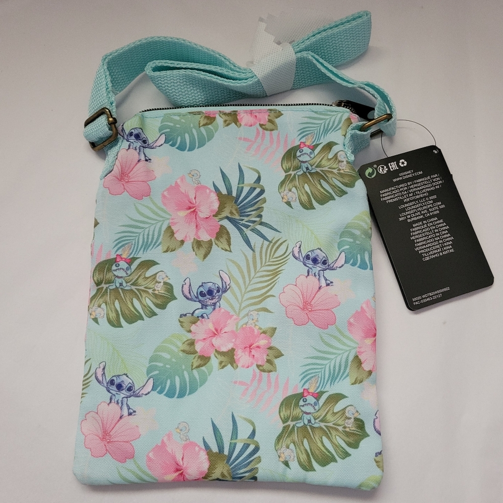 Loungefly Disney Lilo & Stitch Floral Passport Crossbody Bag - Picture 4 of 4